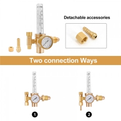 Argon CO2 Mig Tig Flow Meter Welding Weld Regulator Gauge Gas Welder CGA-580