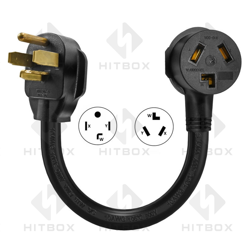 10AWG N10-30P to N6-50R Dryer Adapter Plug Power 30A Extension Cord Adaptor Cord 