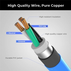 HITBOX 23Ft Welder Extension Cord Heavy Duty Industrial Welding Cord Wire 300V 50A N6-50P Generator Power Cord Arc Mig Tig Welding Cable